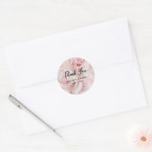  roze rozen Elegant Bouquet Ronde Sticker (Envelop)