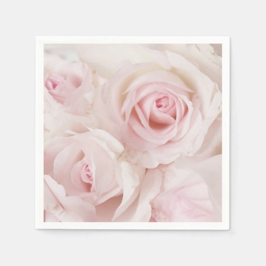  roze rozen Elegant Bouquet Servet (Voorkant)