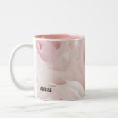 roze rozen Elegant Bouquet Tweekleurige Koffiemok (Links)