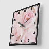  roze rozen Elegant Bouquet Vierkante Klok (Hoek)