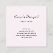 roze rozen Elegant Bouquet Vierkante Visitekaartje (Achterkant)