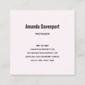  roze rozen Elegant Bouquet Vierkante Visitekaartje (Achterkant)