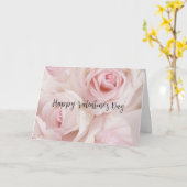 Roze Rozen & Elegant Kant -Valentijnsdag Kaart (Gele Bloem)