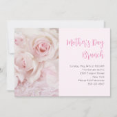 roze rozen Elegant Moederdag Brunch Kaart (Voorkant)
