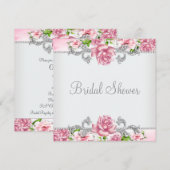 Roze Rozen Elegant Roos Vrijgezellenfeest Kaart (Voorkant / Achterkant)