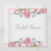 Roze Rozen Elegant Roos Vrijgezellenfeest Kaart (Voorkant)