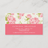  roze rozen Elegant Visitekaartje (Achterkant)