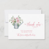 Roze Rozen Elegant vrijgezellenfeest bedankt (Voorkant)