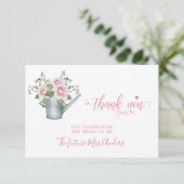 Roze Rozen Elegant vrijgezellenfeest bedankt (Staand voorkant)