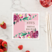Roze Rozen Elegant Vrijgezellenfeesten papieren se Servet (Insitu)