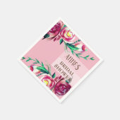 Roze Rozen Elegant Vrijgezellenfeesten papieren se Servet (Hoek)