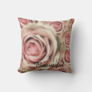 Roze Rozen Elegante Bloemrijke Rustieke Boerderij  Kussen