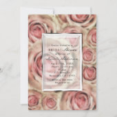 Roze Rozen Elegante Bruid Evenement Uitnodigingen (Voorkant)