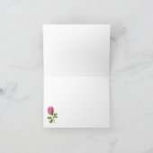 Roze Rozen Elegante bruiloft Bedankkaart (Binnen)