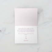 Roze Rozen Elegante Bruiloft Feest Bedankkaart (Binnen)