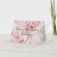 Roze Rozen & Elegante Kant - Verjaardag
