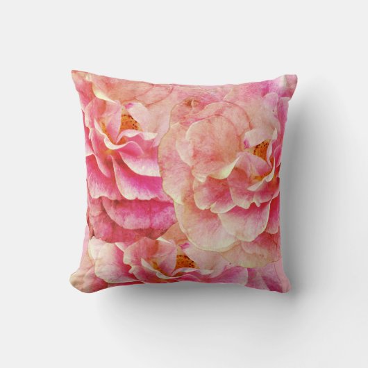 Roze rozen elegante kussen (Voorkant)