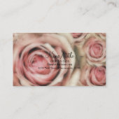 Roze Rozen Elegante Rustieke Boerderij Chic Floral Visitekaartje (Achterkant)