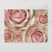 Roze rozen elegante save-the-date uitnodigingen (Achterkant)