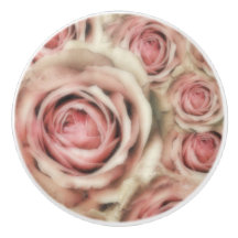 Roze Rozen Elegante Shabby Chic Bloemenschilderij