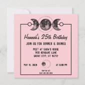 Roze Rozen Elegante Verjaardag Uitnodigingen Celes (Voorkant)