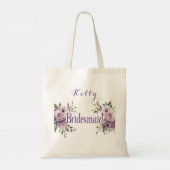 Roze Rozen Elegante Waterverf bruidsmeisje Tote Bag (Achterkant)