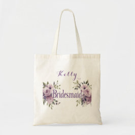Roze Rozen Elegante Waterverf bruidsmeisje Tote Bag