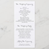 Roze Rozen Elegante Waterverf Trouwprogramma's Programmakaart (Achterkant)