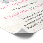 Roze rozen Elephant Time Capsule 1st Birthday Sign Poster (Hoek)