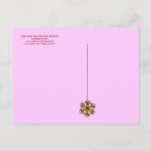 ROZE ROZEN EN ANEMONE BLOEMEN MONOGRAM Save Date Aankondigingskaart (Achterkant)