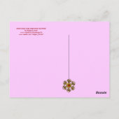 ROZE ROZEN EN ANEMOONBLOEMEN MOEDERDAG BRIEFKAART (Achterkant)