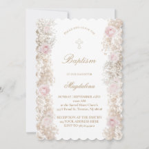 Roze rozen en Baby's Breath bloemen Doop
