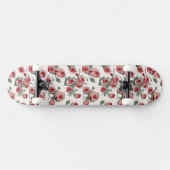 Roze rozen en bladerenpatroon persoonlijk skateboard (Horizontaal)