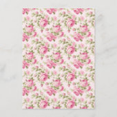 Roze Rozen en Bogen Coquette Vrijgezellenfeest Bin Informatiekaartje (Achterkant)