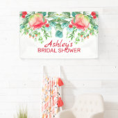 Roze rozen en buisjes spandoek (Insitu)