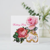 ROZE ROZEN EN CUPID KANTENKLARING HART TROUWEN MON KAART (Staand voorkant)