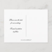  Roze Rozen en Damask Print Bewaar de datum Aankondigingskaart (Achterkant)