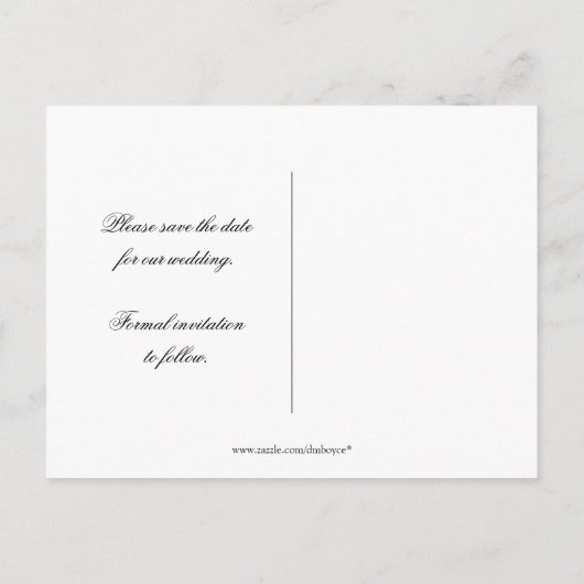  Roze Rozen en Damask Print Bewaar de datum Aankondigingskaart (Achterkant)