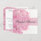 Roze rozen en de Uitnodiging van de Bridal van de  (Voorkant / Achterkant)