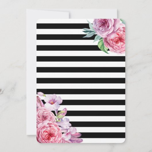 Roze rozen en de Uitnodiging van het huwelijk van  (Achterkant)