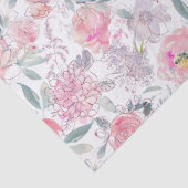 Roze rozen en een patroon met gemengde Waterverf Tissuepapier (Detail)