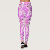 Roze rozen en eenhoorns leggings (Achterkant)