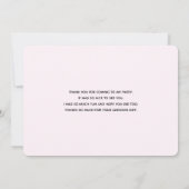 roze rozen en elegante kant - Dank u wel Bedankkaart (Achterkant)