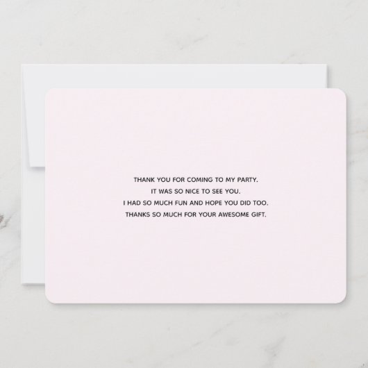  roze rozen en elegante kant - Dank u wel Bedankkaart (Achterkant)