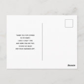  roze rozen en elegante kant - Dank u wel Briefkaart (Achterkant)