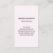  roze rozen en elegante kant visitekaartje (Achterkant)