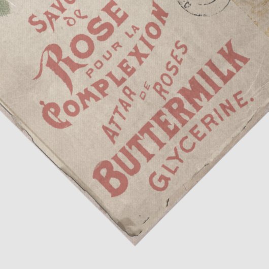  roze rozen en ephemera ontkoppeling tissuepapier (Detail)