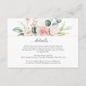 Roze Rozen en Eucalyptus Bijlagekaarten Informatiekaartje (Voorkant)