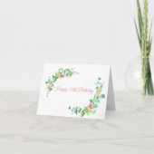 Roze Rozen en Eucalyptus Milestone Verjaardag Kaart (Voorkant)