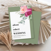 Roze rozen en eucalyptus salie groene bruiloft